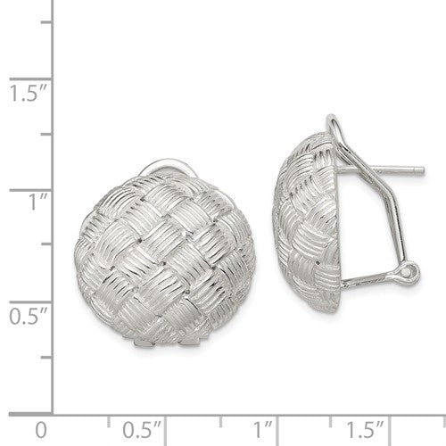 Sterling silver omega back earrings new arrivals