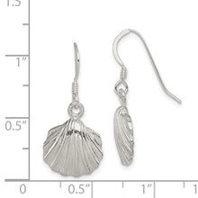 Load image into Gallery viewer, Sterling Silver Polished Shell Dangle Earrings, Sterling Silver Polished Shell Dangle Earrings - Legacy Saint Jewelry
