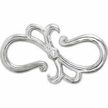 Load image into Gallery viewer, 14KT White Gold Stylized S-Hook Extender Clasp, 14KT White Gold Stylized S-Hook Extender Clasp - Legacy Saint Jewelry
