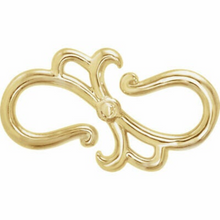 Load image into Gallery viewer, 14KT Yellow Gold Stylized S-Hook Extender Clasp, 14KT Yellow Gold Stylized S-Hook Extender Clasp - Legacy Saint Jewelry