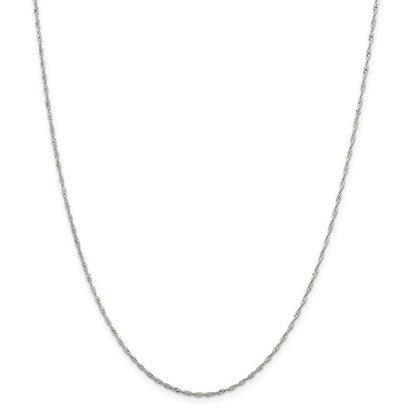 Sterling Silver Singapore Chain Necklace 18"/ 1.4mm, Sterling Silver Singapore Chain Necklace 18"/ 1.4mm - Legacy Saint Jewelry