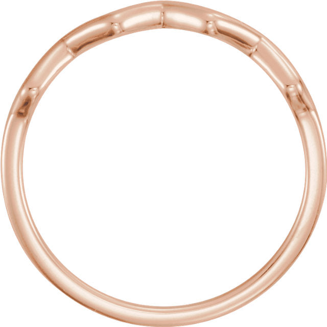 14KT Rose Gold Wave Stacking Ring, 14KT Rose Gold Wave Stacking Ring - Legacy Saint Jewelry