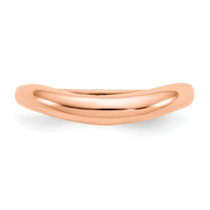14KT Rose Gold Polished Wave Band Ring, 14KT Rose Gold Polished Wave Band Ring - Legacy Saint Jewelry