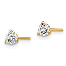 Load image into Gallery viewer, 14KT Yellow Gold 1/3 CTW Lab Diamond 3 Prong Stud Earrings, 14KT Yellow Gold 1/3 CTW Lab Diamond 3 Prong Stud Earrings - Legacy Saint Jewelry