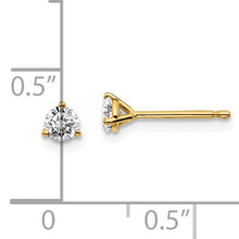 Load image into Gallery viewer, 14KT Yellow Gold 1/3 CTW Lab Diamond 3 Prong Stud Earrings, 14KT Yellow Gold 1/3 CTW Lab Diamond 3 Prong Stud Earrings - Legacy Saint Jewelry