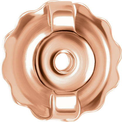 14KT Rose Gold Threaded Earring Backs 5.5mm, 14KT Rose Gold Threaded Earring Backs 5.5mm - Legacy Saint Jewelry