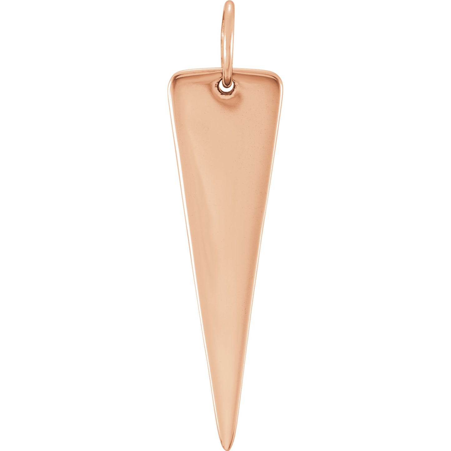 14KT Rose Gold Polished Triangle Pendant Slide, 14KT Rose Gold Polished Triangle Pendant Slide - Legacy Saint Jewelry