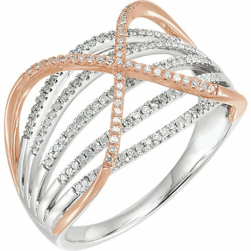 14KT White Gold + Rose Gold Pave Diamond Cigar Band Ring, 14KT White Gold + Rose Gold Pave Diamond Cigar Band Ring - Legacy Saint Jewelry