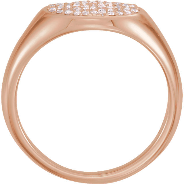 14KT Rose Gold Pave Diamond Ring, 14KT Rose Gold Pave Diamond Ring - Legacy Saint Jewelry