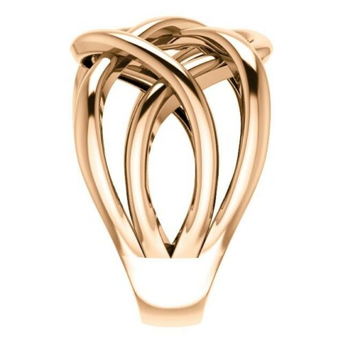 14KT Rose Gold Polished Artistic Weave Ring, 14KT Rose Gold Polished Artistic Weave Ring - Legacy Saint Jewelry