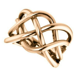 14KT Rose Gold Polished Artistic Weave Ring, 14KT Rose Gold Polished Artistic Weave Ring - Legacy Saint Jewelry