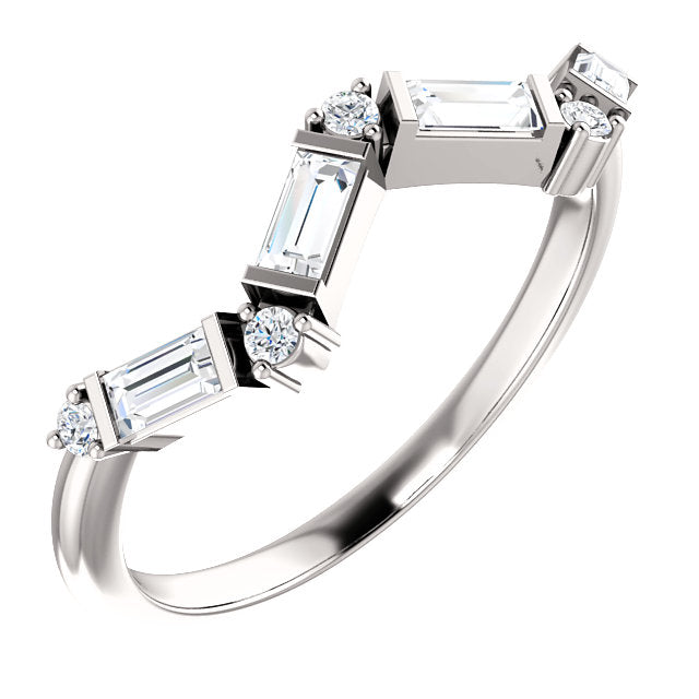 14KT White Gold Diamond Baguette Ring, 14KT White Gold Diamond Baguette Ring - Legacy Saint Jewelry