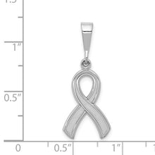 Load image into Gallery viewer, 14KT White Gold Awareness Ribbon Pendant Charm, 14KT White Gold Awareness Ribbon Pendant Charm - Legacy Saint Jewelry