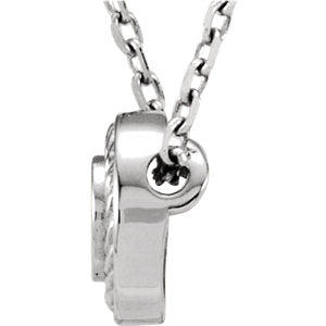 14KT White Gold Diamond Bezel Rope Chain Necklace, 14KT White Gold Diamond Bezel Rope Chain Necklace - Legacy Saint Jewelry