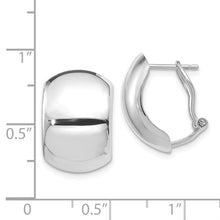Load image into Gallery viewer, 14KT White Gold Polished Omega Back Earrings, 14KT White Gold Polished Omega Back Earrings - Legacy Saint Jewelry
