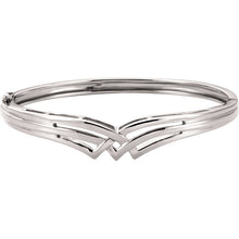 Load image into Gallery viewer, 14KT White Gold Weave Hinged Bangle Bracelet, 14KT White Gold Weave Hinged Bangle Bracelet - Legacy Saint Jewelry
