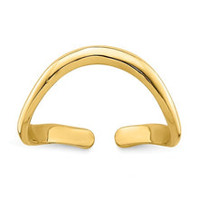 Load image into Gallery viewer, 14KT Yellow Gold Polished Wave Toe Ring, 14KT Yellow Gold Polished Wave Toe Ring - Legacy Saint Jewelry